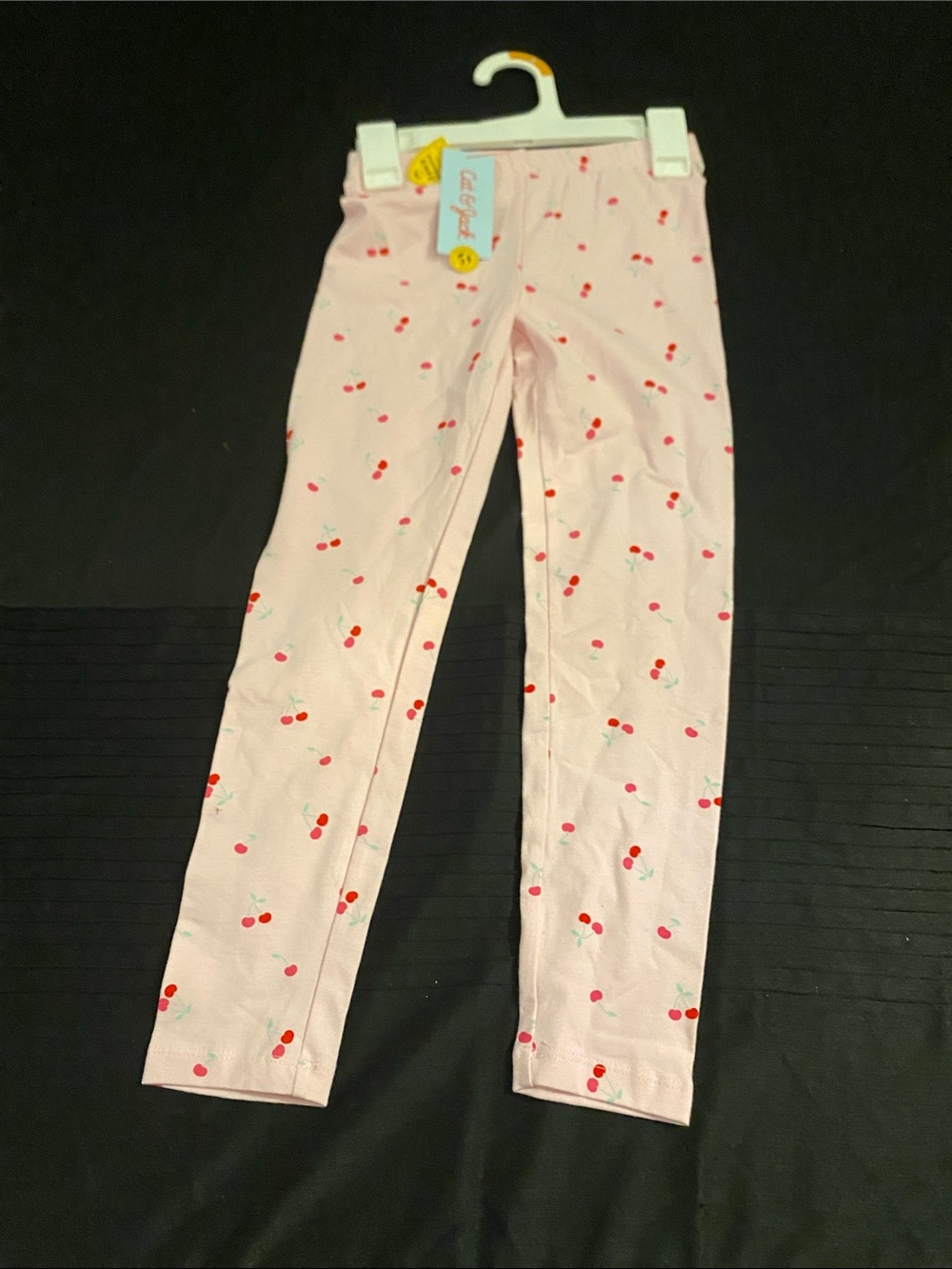 Cat & Jack Pink Leggings with Cherry Print